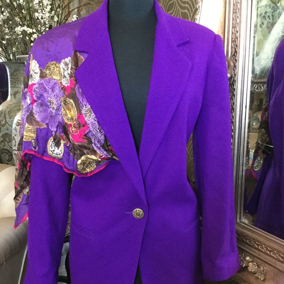 Vintage Sag Harbor purple single button jacket - Picture 1 of 7